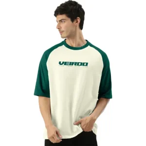 Veirdo Oversized Men Printed T-Shirt